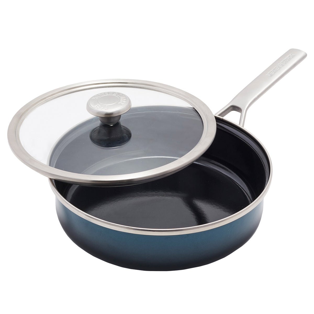 Merten & Storck Steel Core Enameled 3QT Sauté Pan with Lid