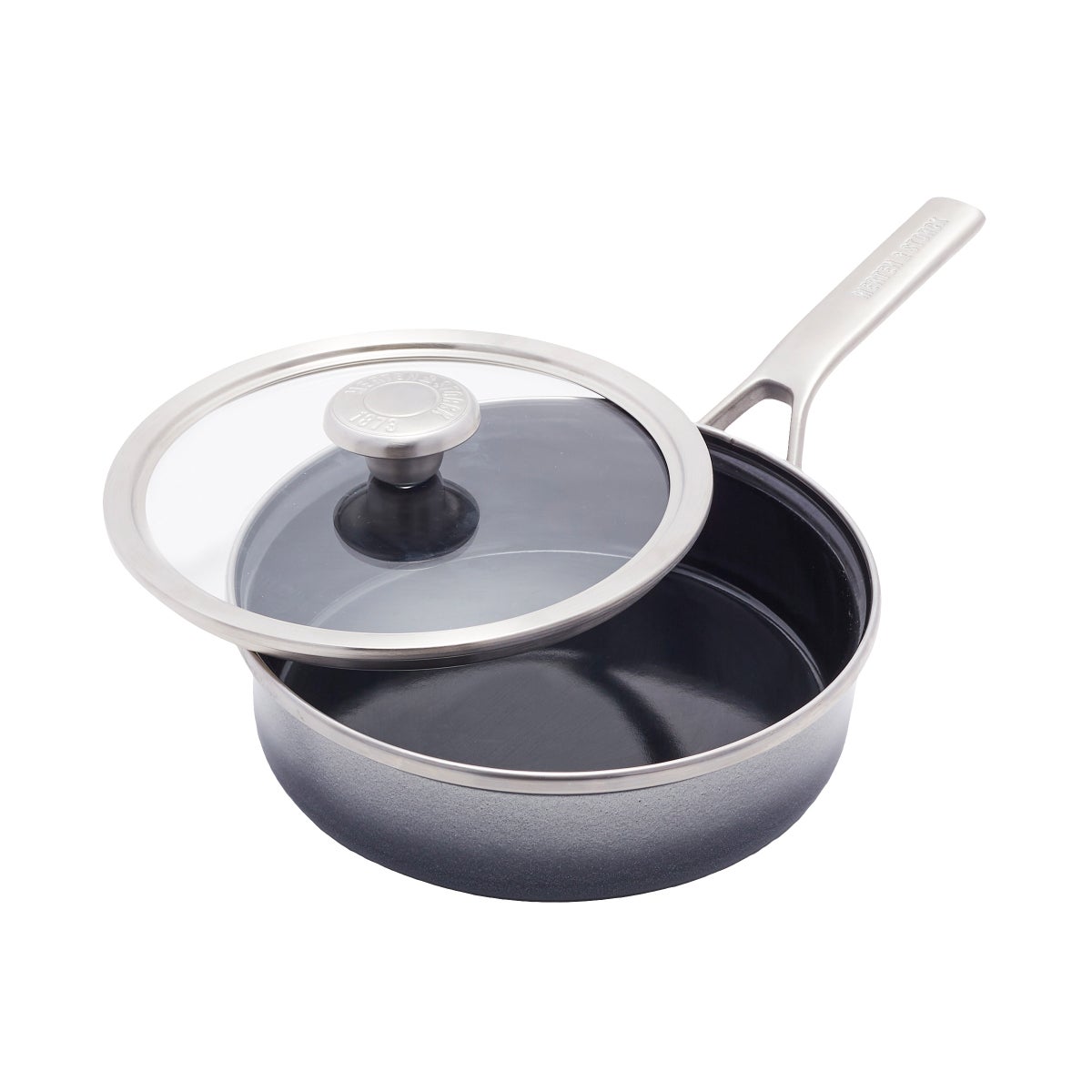 Merten & Storck Steel Core Enameled 1.9QT Sauté Pan with Lid
