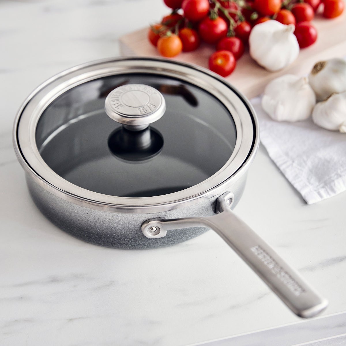Merten & Storck Steel Core Enameled 1.9QT Sauté Pan with Lid