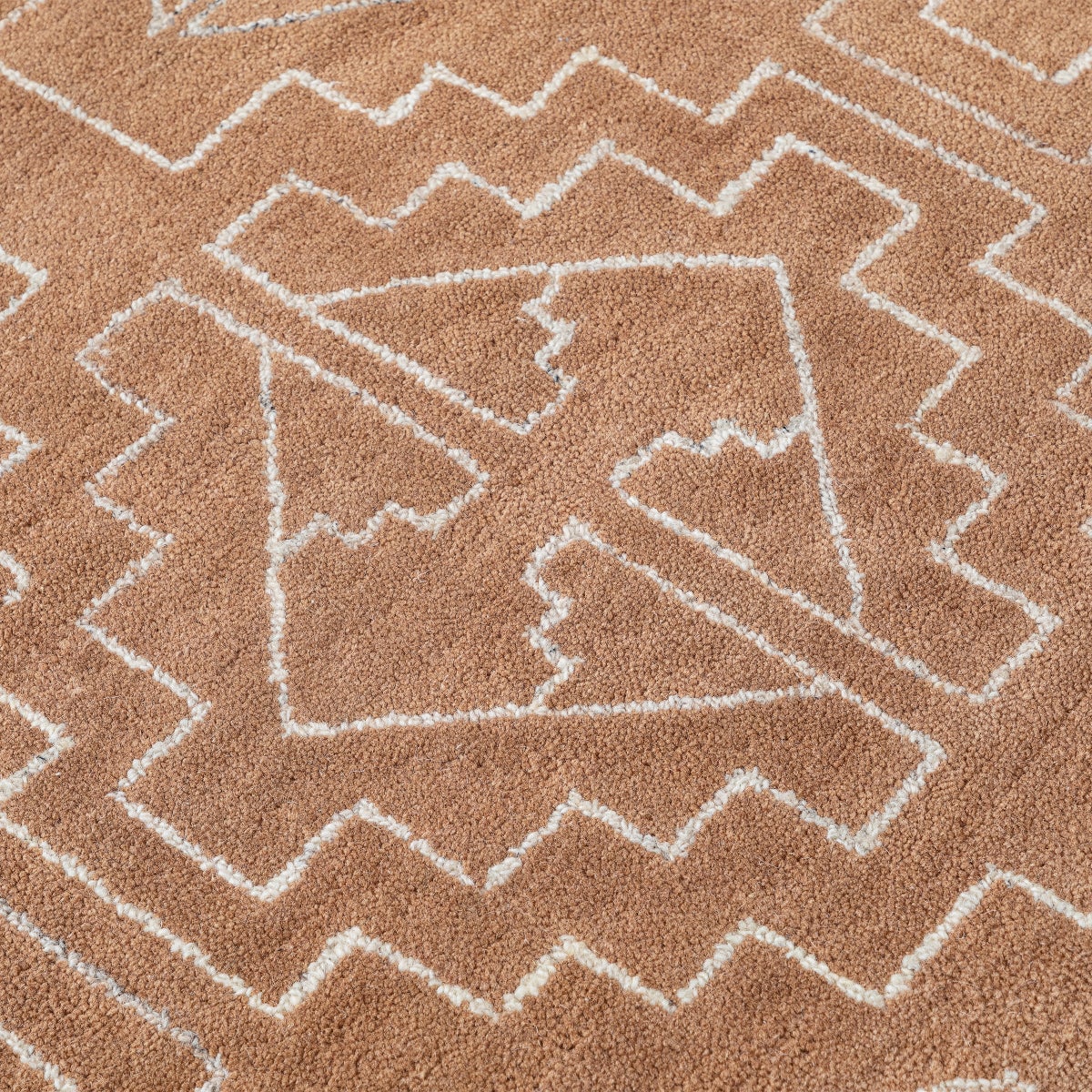 Obeetee Nomad Wool Area Rug Collection, Garima Rust, 5'x8'