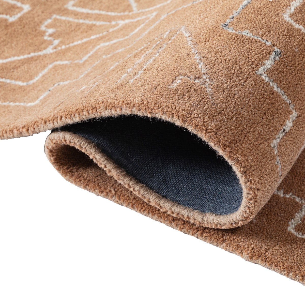 Obeetee Nomad Wool Area Rug Collection, Garima Rust, 5'x8'