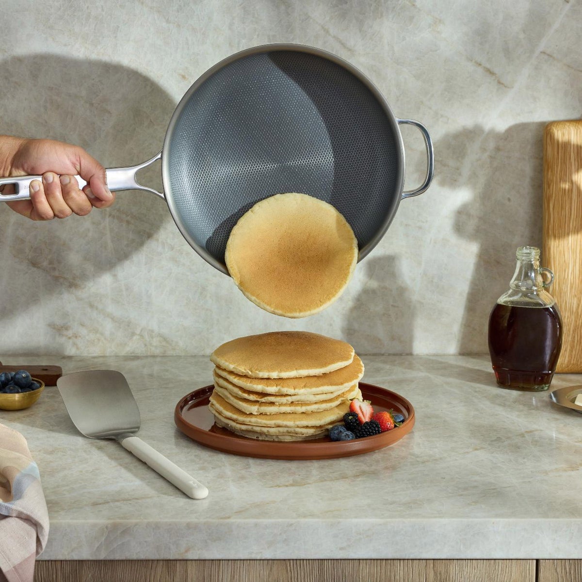 NEW - Our Place 4-piece 10.5” Titanium Always Pan Pro With Steamer