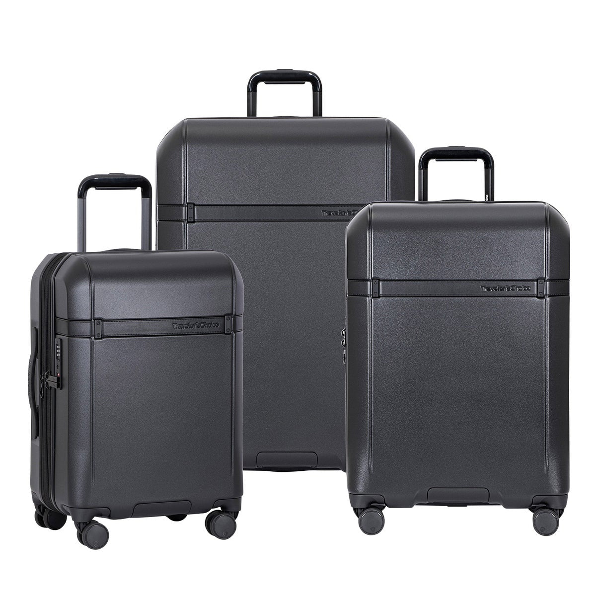 Traveler’s Choice Black Candlewood II 3-piece Expandable Hardside Spinner Luggage Set