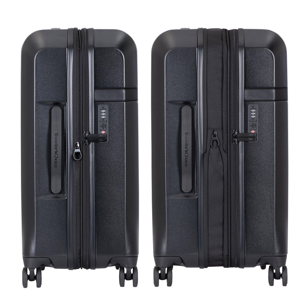 Traveler’s Choice Black Candlewood II 3-piece Expandable Hardside Spinner Luggage Set