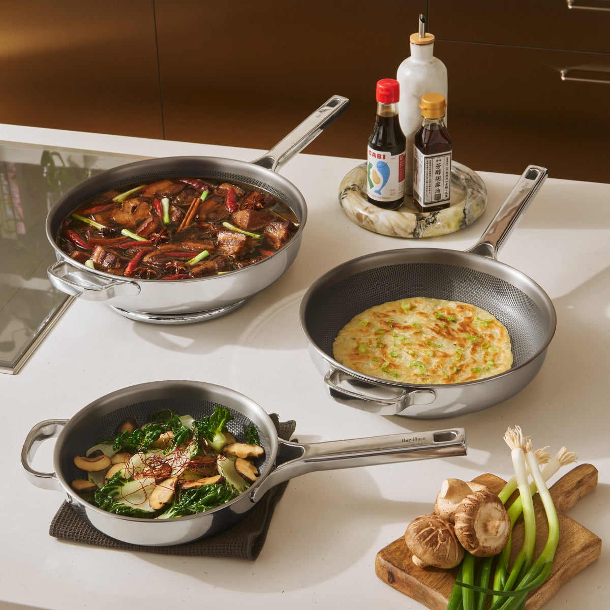 NEW - Our Place Titanium 3-piece Skillet Set