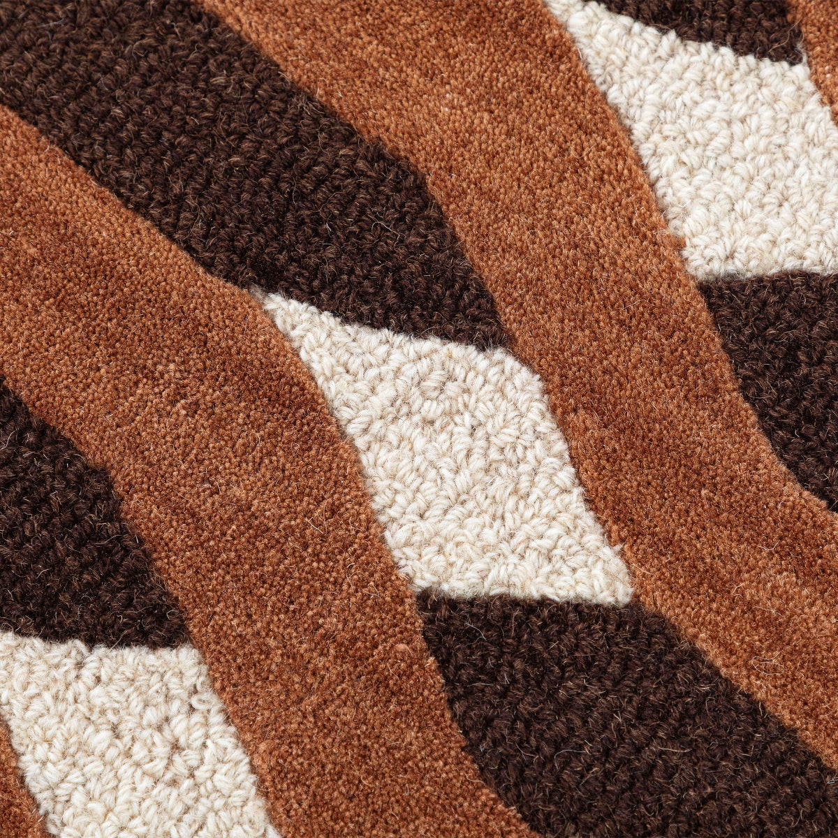 Obeetee Retro Hand Tufted Wool Area Rug, Allure Rust,  5 ft. x 8 ft