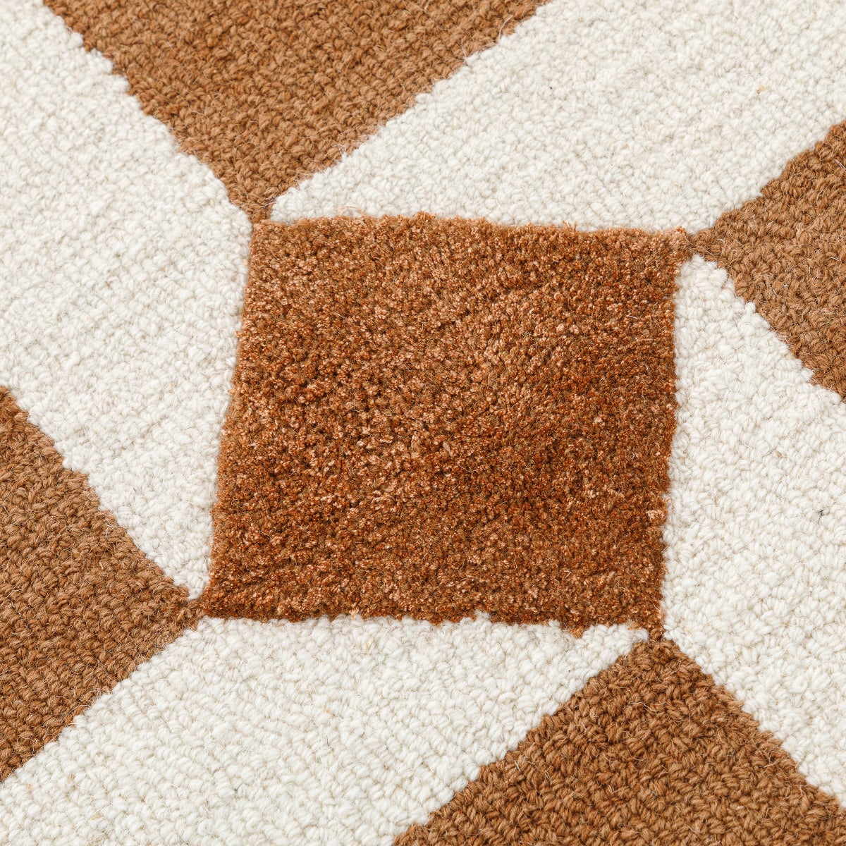 Obeetee Retro Hand Tufted Wool Area Rug, Nova Rust,  5 ft. x 8 ft