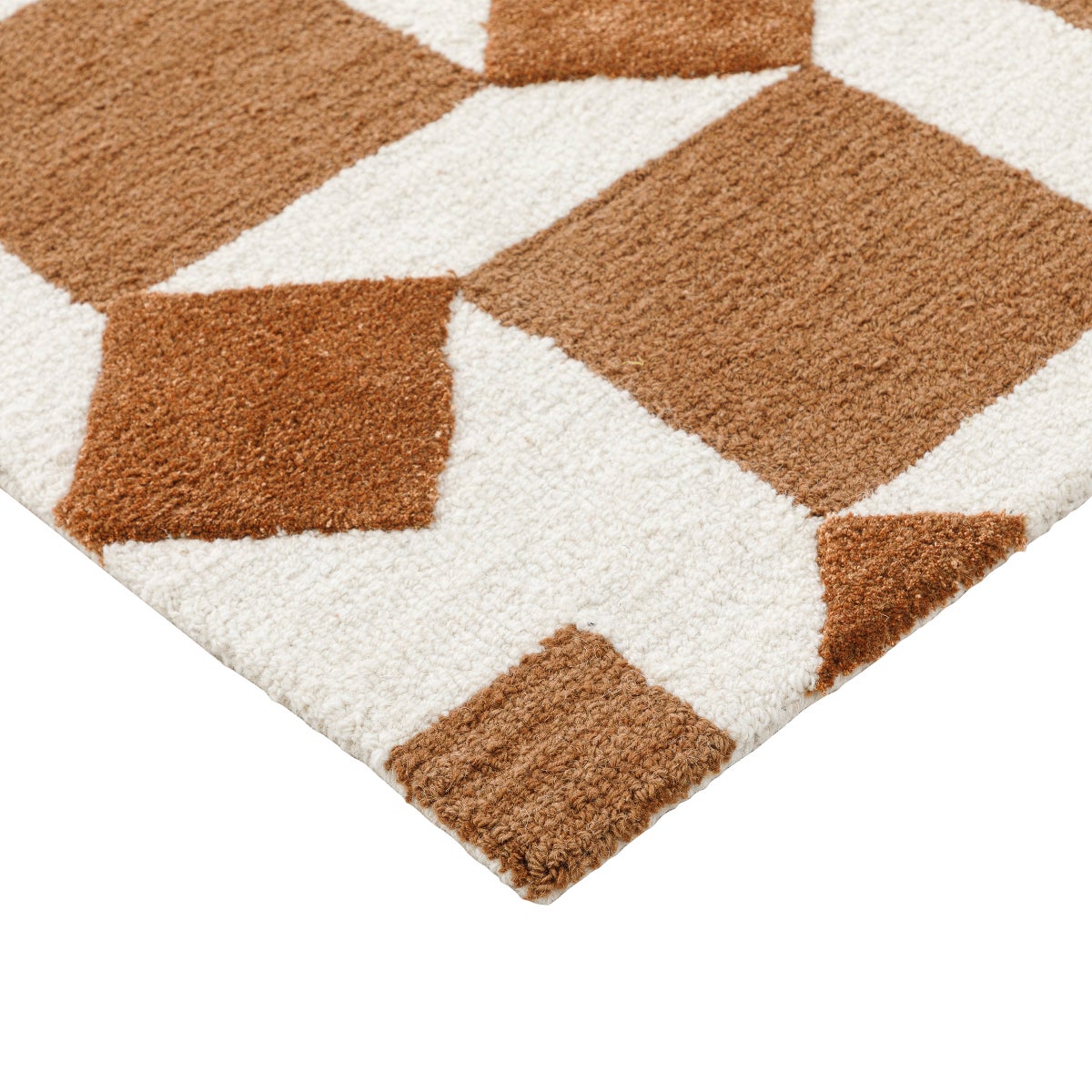 Obeetee Retro Hand Tufted Wool Area Rug, Nova Rust, Rug Size: 7 ft. 9 in. by 9 ft. 9 in.