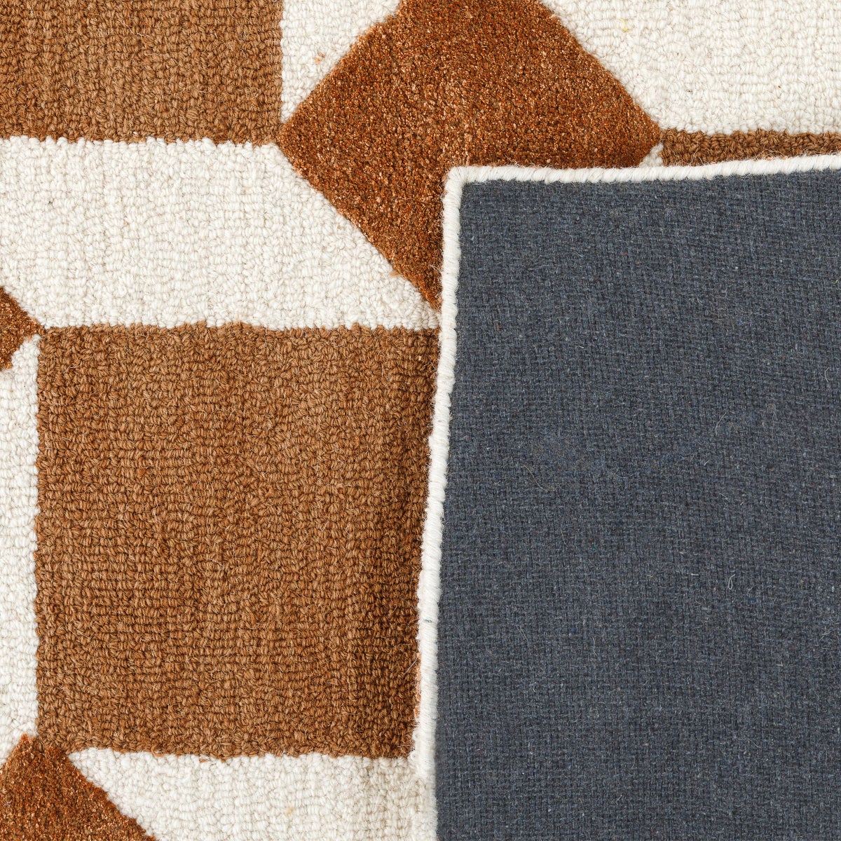 Obeetee Retro Hand Tufted Wool Area Rug, Nova Rust, Rug Size: 7 ft. 9 in. by 9 ft. 9 in.