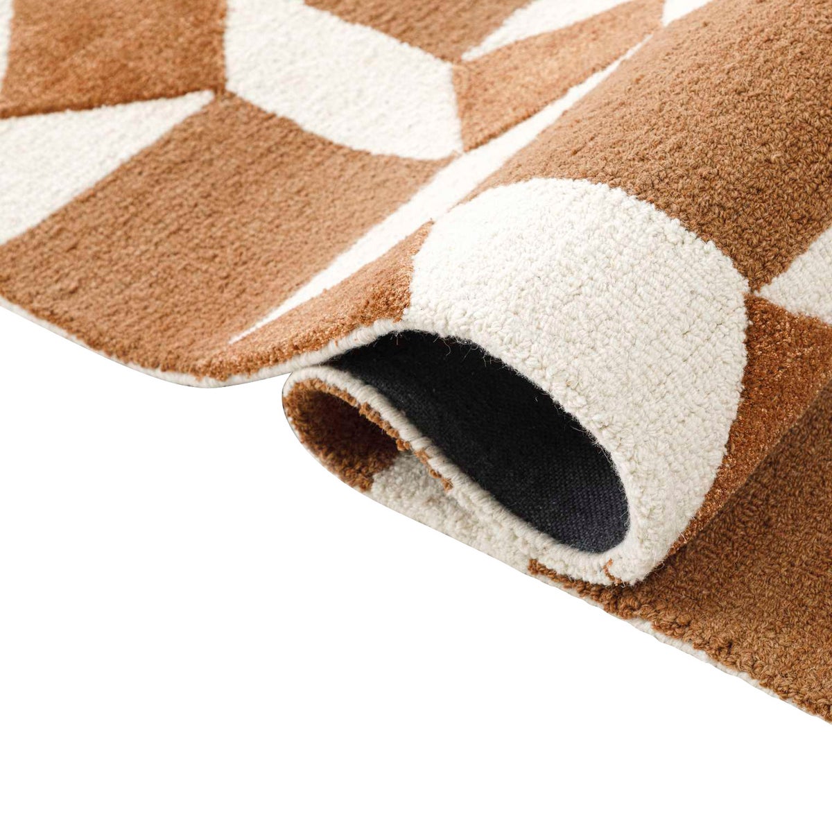 Obeetee Retro Hand Tufted Wool Area Rug, Nova Rust, Rug Size: 7 ft. 9 in. by 9 ft. 9 in.