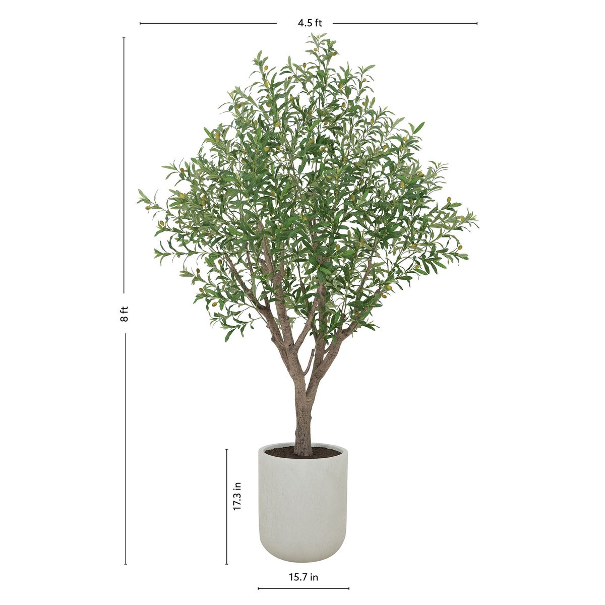 Faux 8' Olive Tree