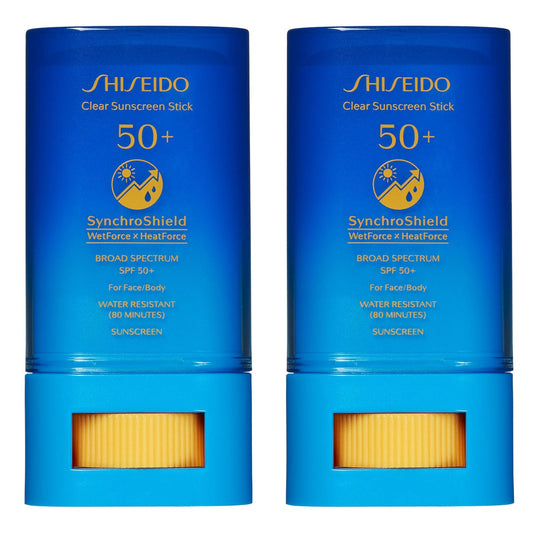 Shiseido Clear Sunscreen Stick SPF 50, 0.7 fl oz, 2-pack