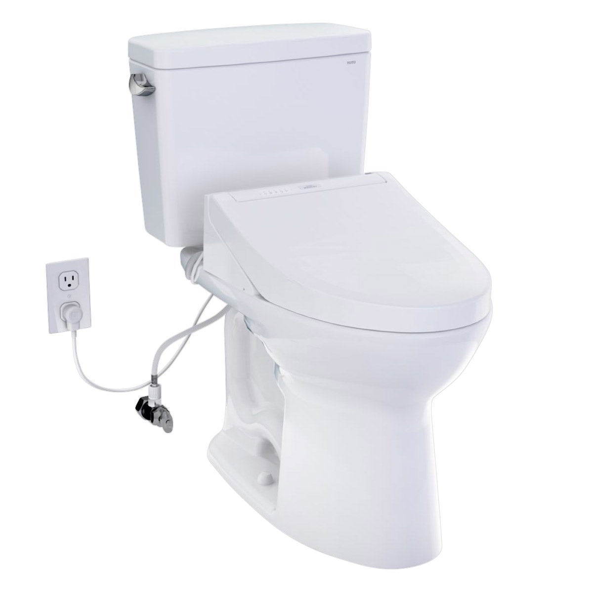 NEW - TOTO Drake 2-piece Elongated Toilet with C5 Washlet Bidet Seat