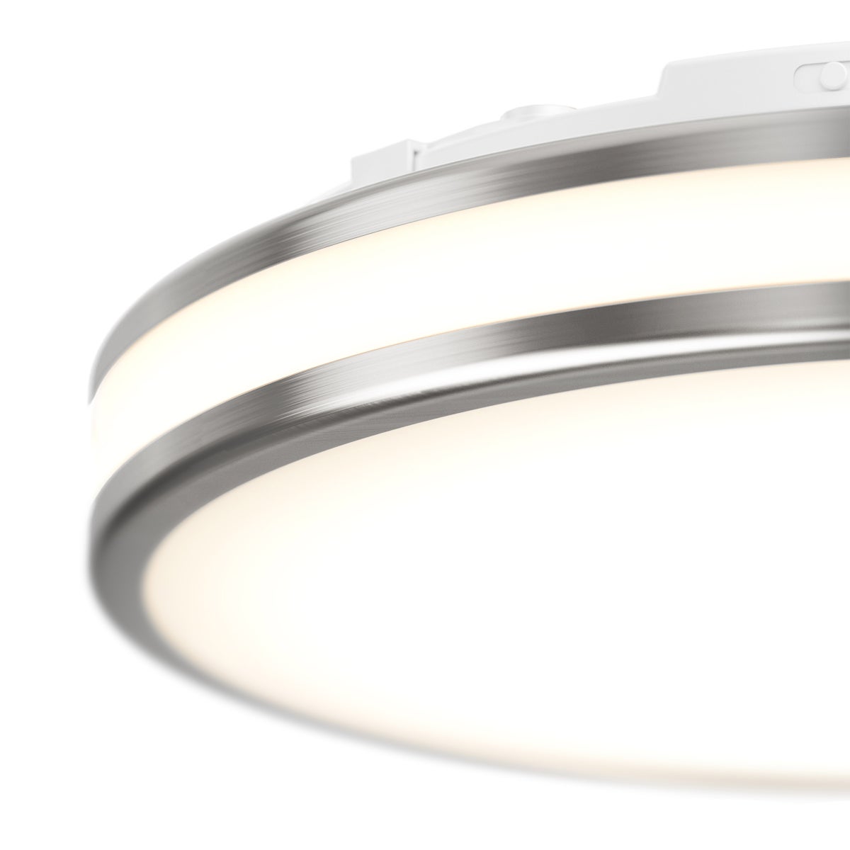 Artika Hemisphere 15” LED Flush Mount Light Fixture, Brushed Nickel