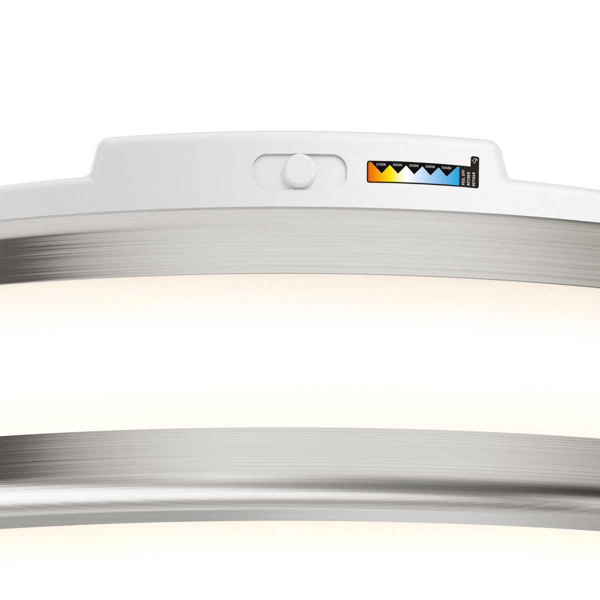 Artika Hemisphere 15” LED Flush Mount Light Fixture, Brushed Nickel