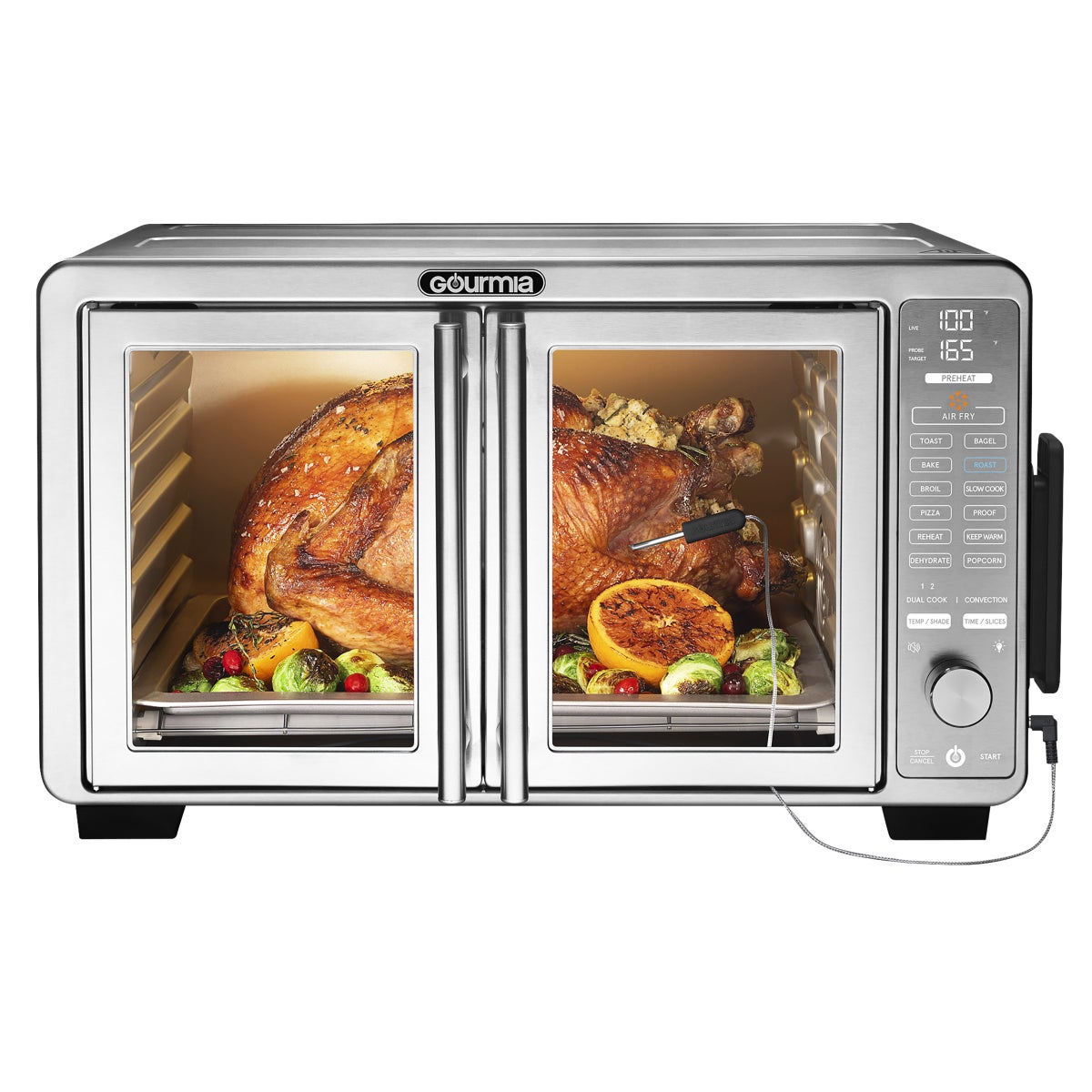 NEW - Gourmia XL 45 Quart Digital Countertop Oven with Air Fry and Temperature Probe