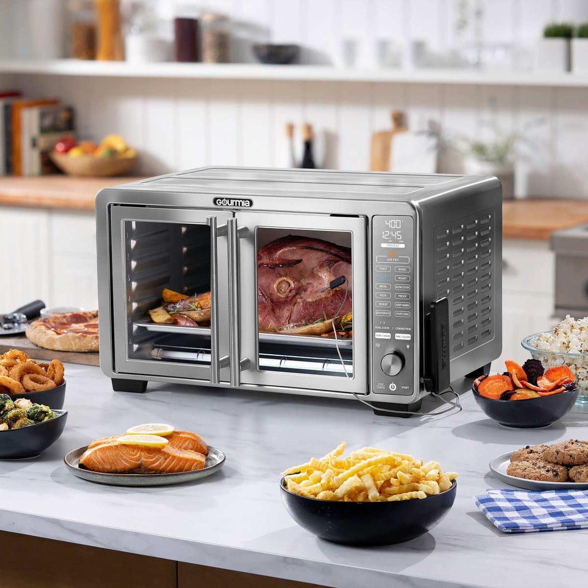 NEW - Gourmia XL 45 Quart Digital Countertop Oven with Air Fry and Temperature Probe