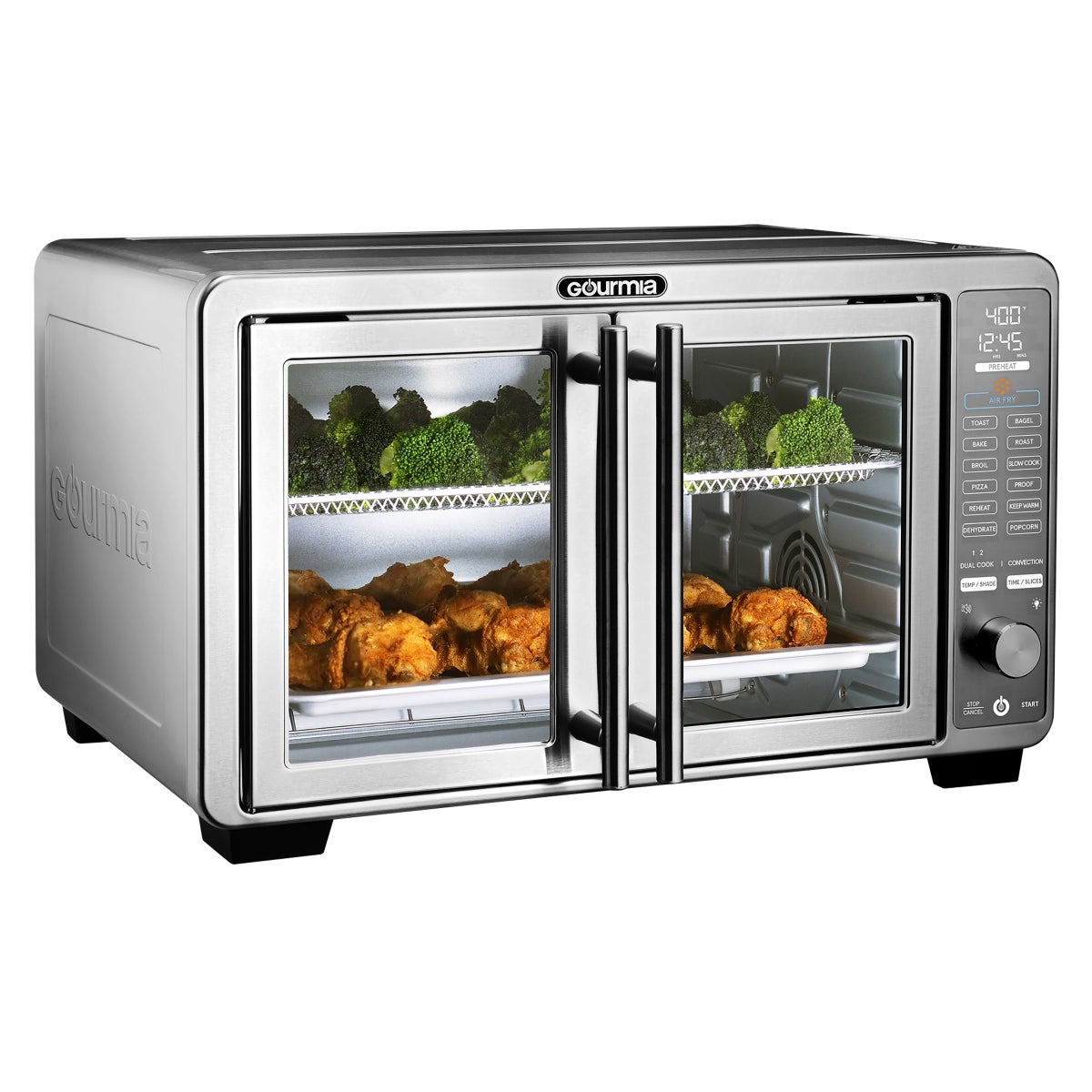NEW - Gourmia XL 45 Quart Digital Countertop Oven with Air Fry and Temperature Probe