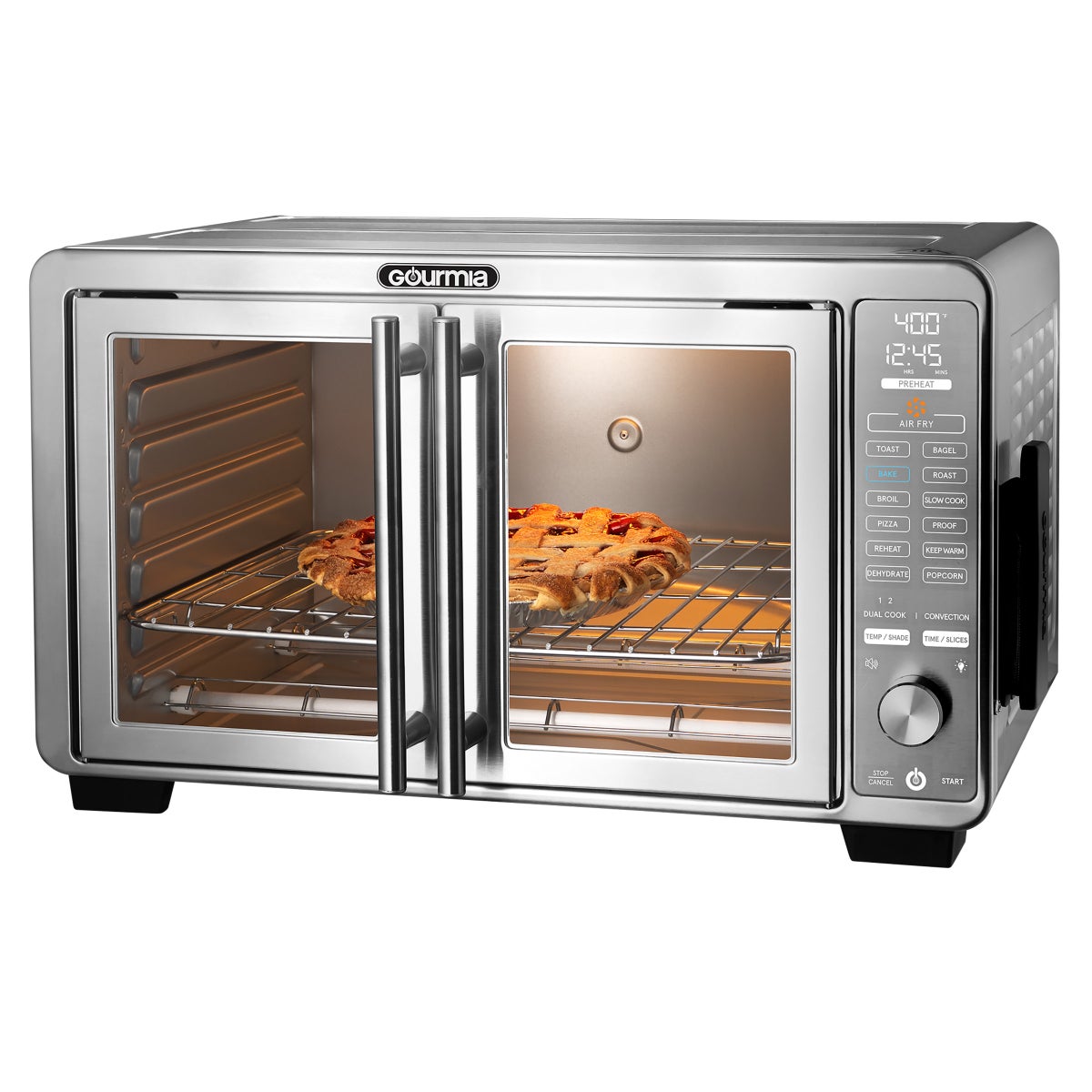 NEW - Gourmia XL 45 Quart Digital Countertop Oven with Air Fry and Temperature Probe