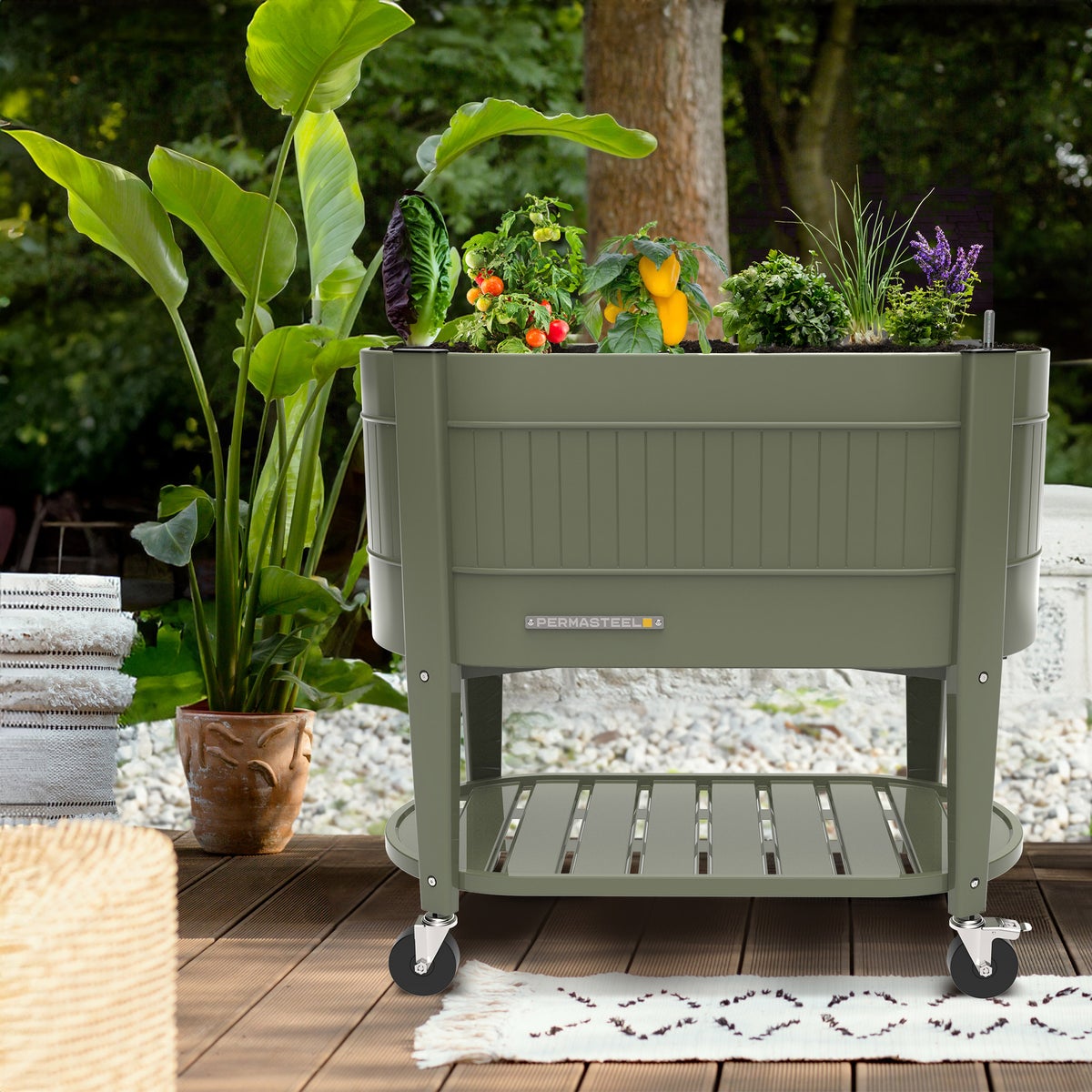 Permasteel Elevated Garden Bed With Casters