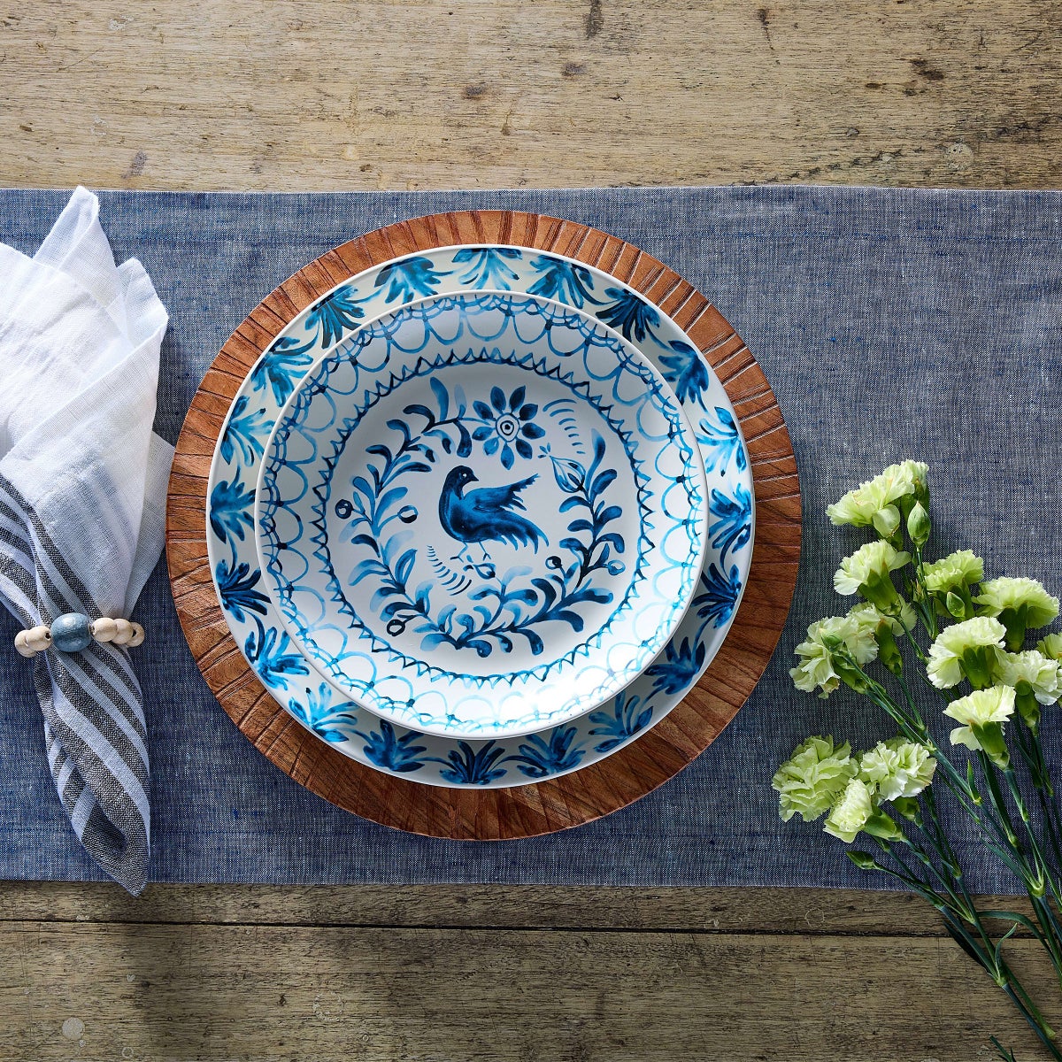 Fitz and Floyd Sicily Blue 12-piece Dinnerware Set