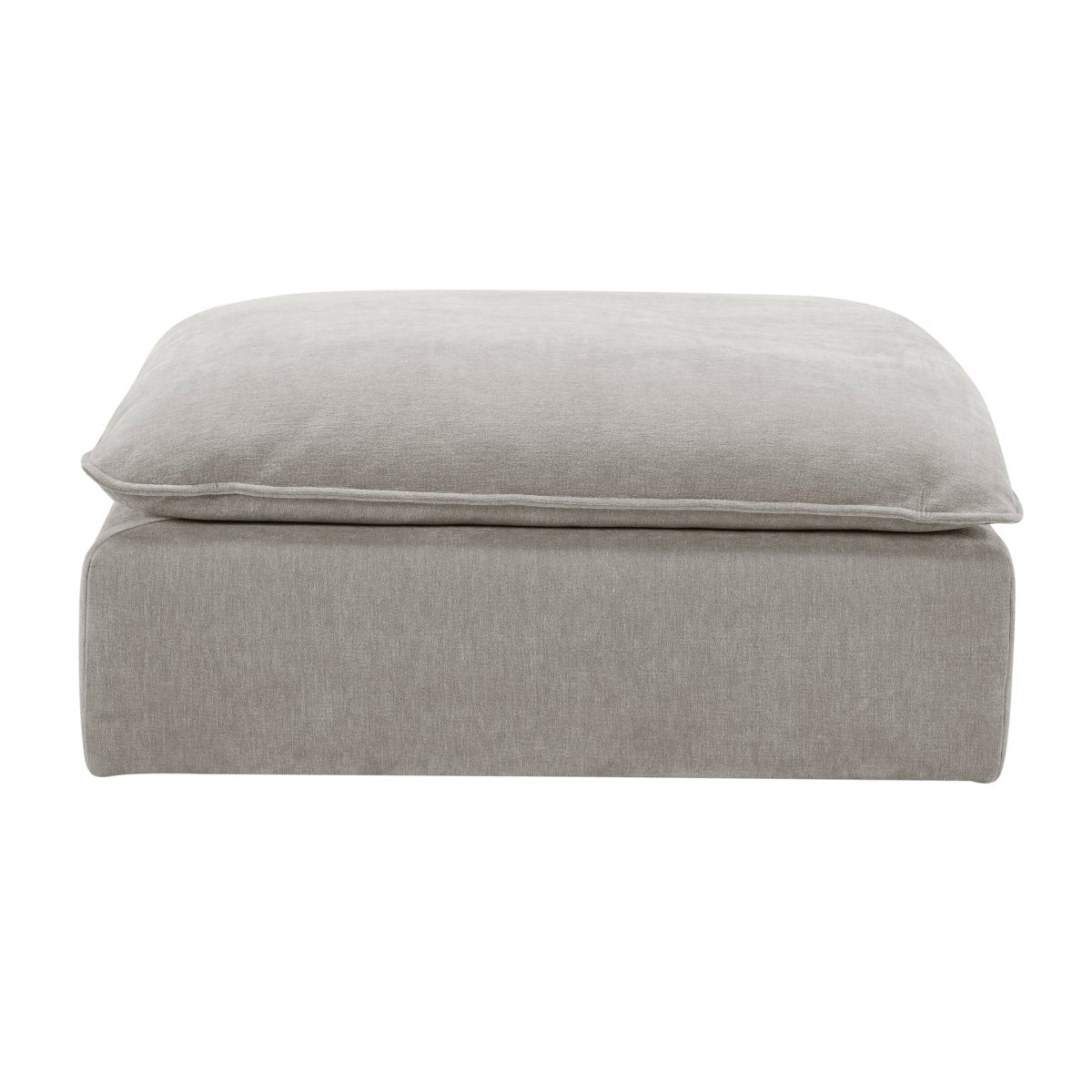Sereen Fabric Ottoman, Taupe