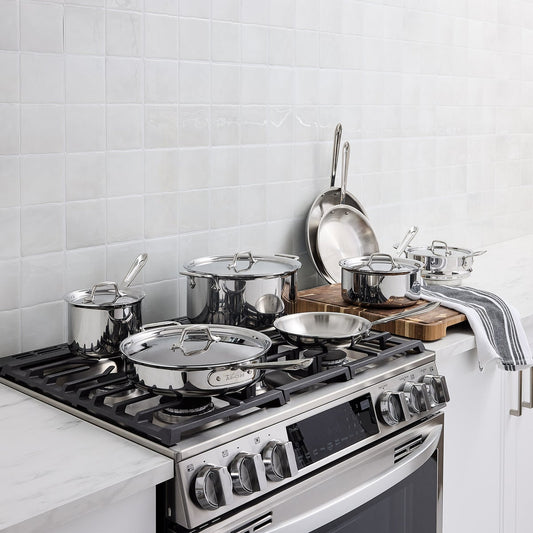 NEW - All-Clad D3 13-piece Stainless Steel Cookware Set