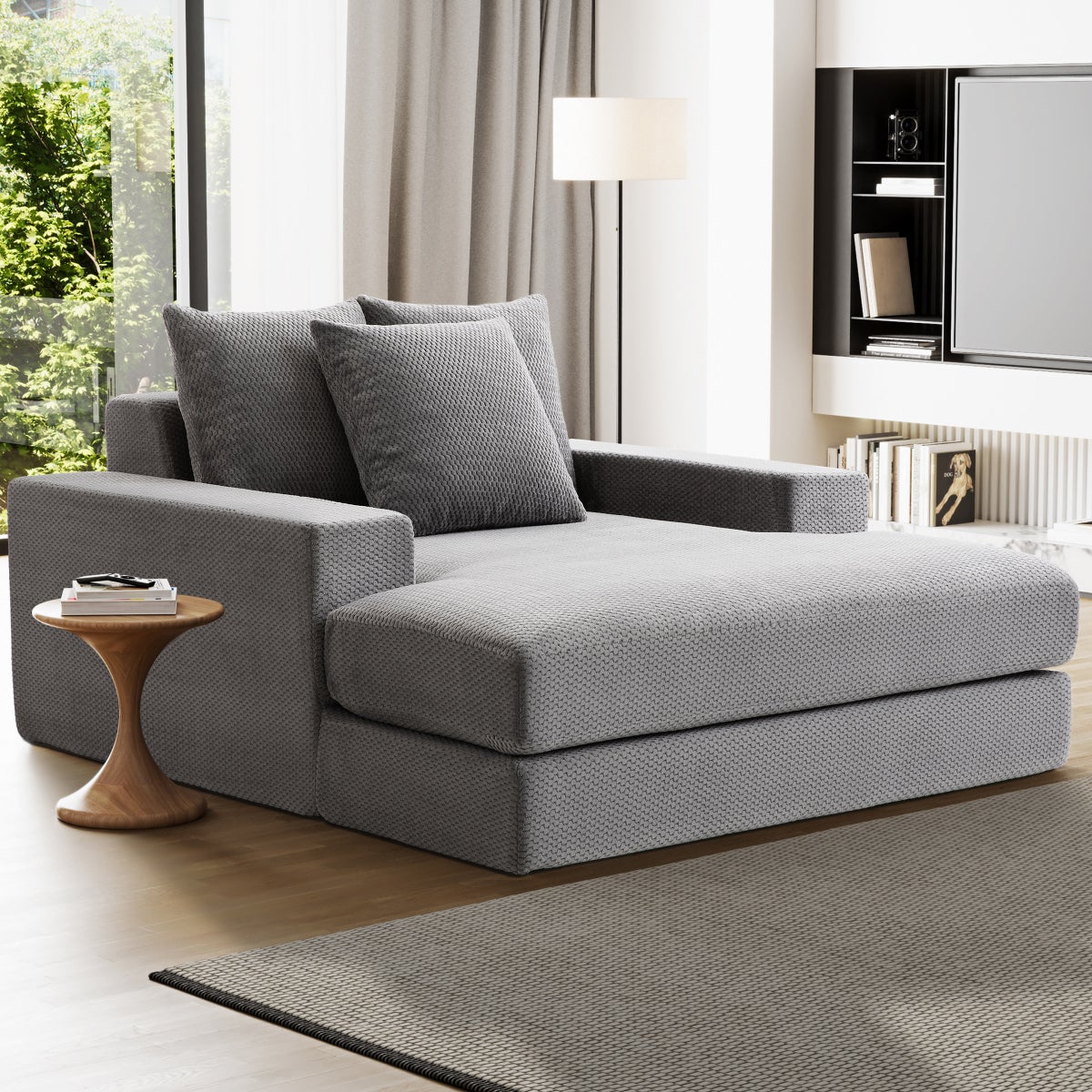 NEW - Sealy Calin Upholstered Foam Lounger