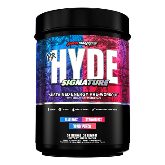 NEW - Mr. Hyde Signature Pre-Workout Multi-flavor with Creatine, 72 Servings