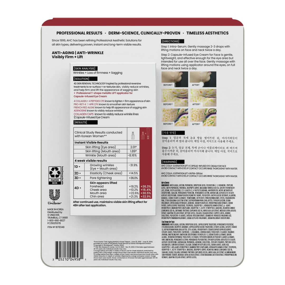 NEW - AHC Pro Shot Colla-Juvenation Serum + Eye Cream