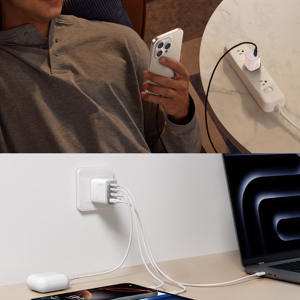 Anker 70W/30W Wall Charger Bundle