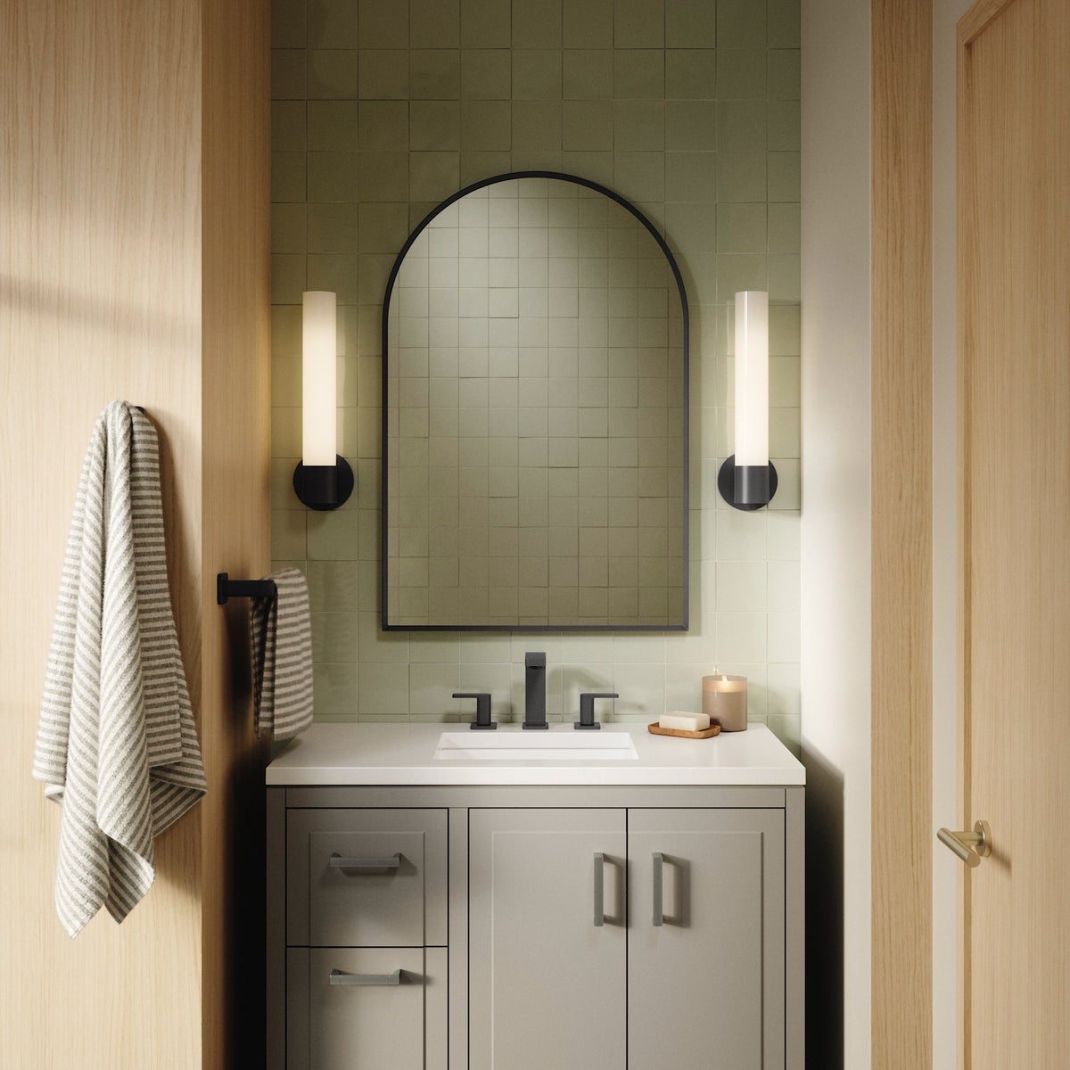 Kohler Orime 24" x 36" Arched Framed Mirror