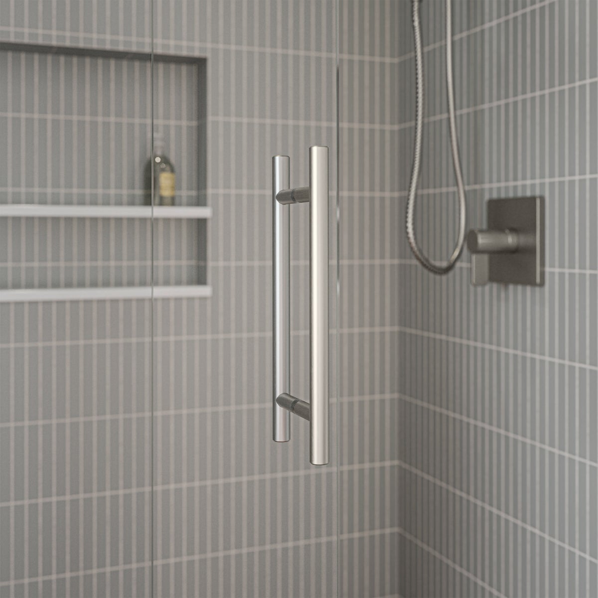 NEW Kohler Prone 76" x 60" Brushed Nickel Sliding Shower Door