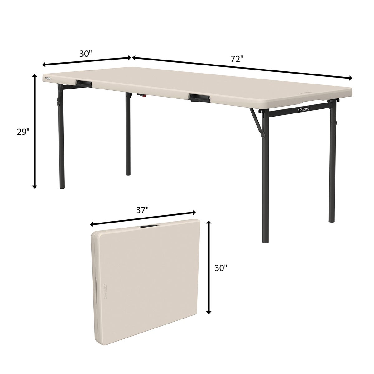 Lifetime Commercial 6' Fold-in-Half Table, 2-pack