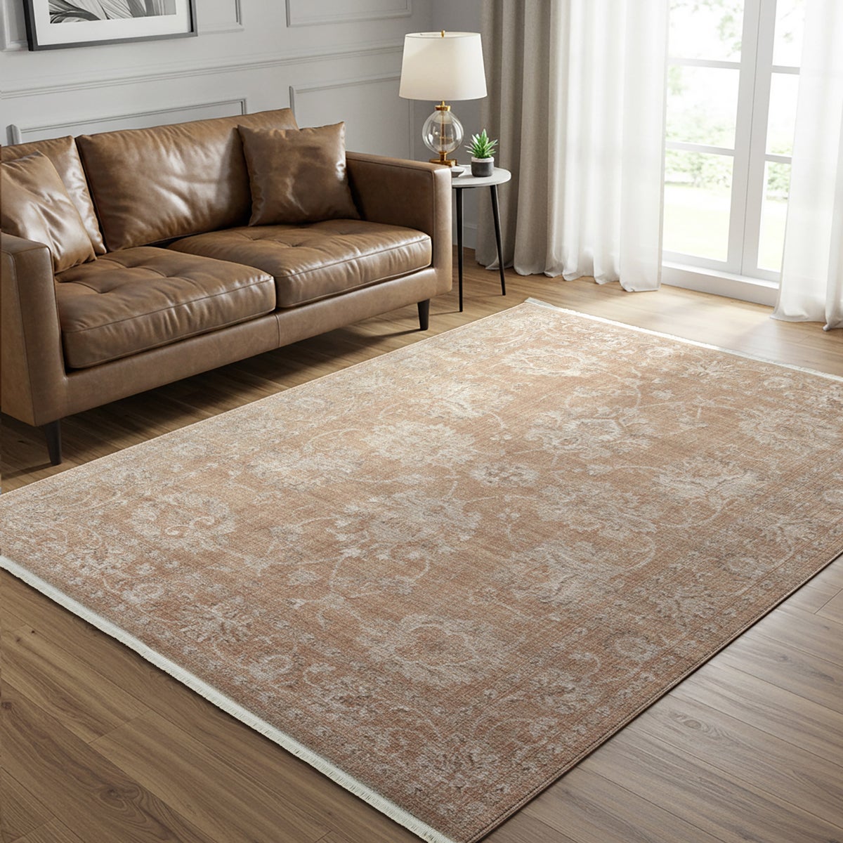 Berkshire Area Rug Collection, Lazare Terracotta,  5 ft. 3 in. x 7 ft.