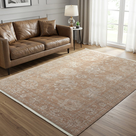 Berkshire Area Rug Collection, Lazare Terracotta,  5 ft. 3 in. x 7 ft.