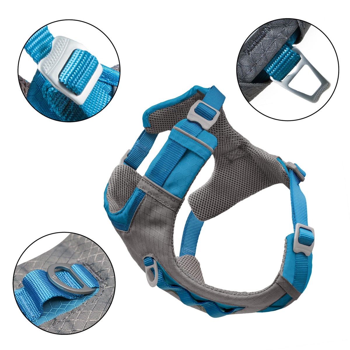 Kurgo Journey Air Harness and Quantum 6-in1 Leash Bundle, Medium