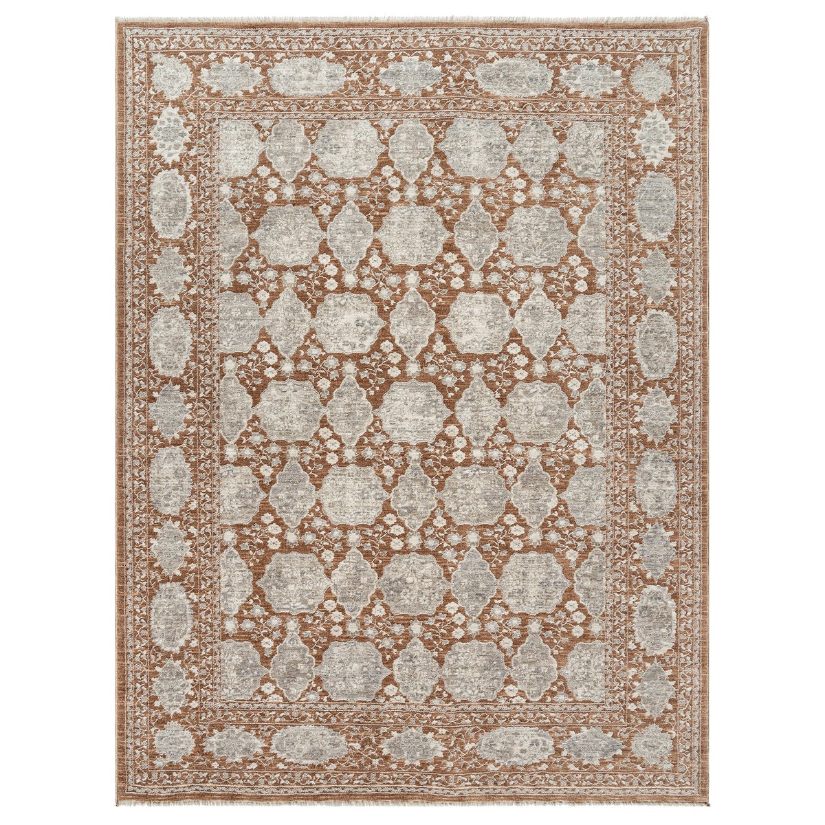 Prima Area Rug Collection, Eta Rust, Rug Size: 5 ft. 3 in. by 7 ft.