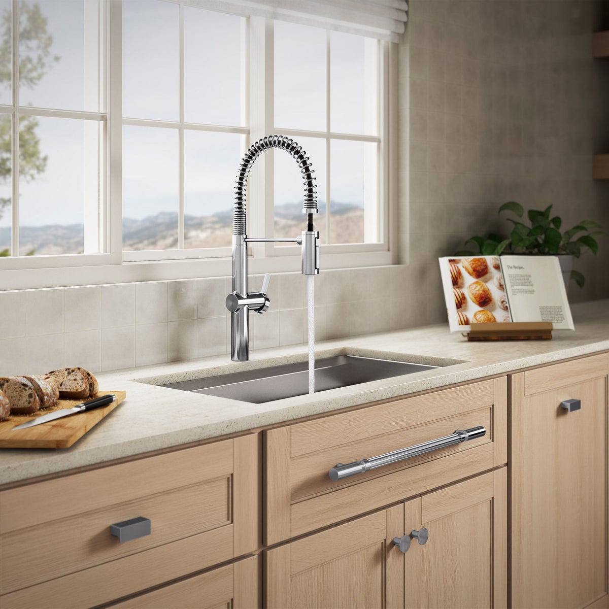 NEW - Kohler Haku Chrome Semi-professional Kitchen Sink Faucet