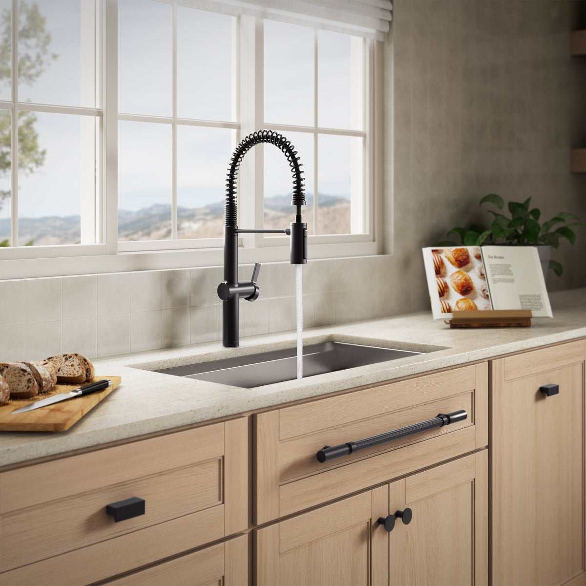 Kohler Haku Matte Black Semi-professional Kitchen Sink Faucet