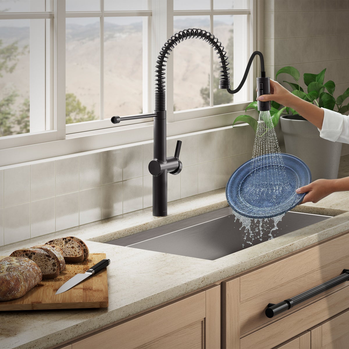 NEW - Kohler Haku Matte Black Semi-professional Kitchen Sink