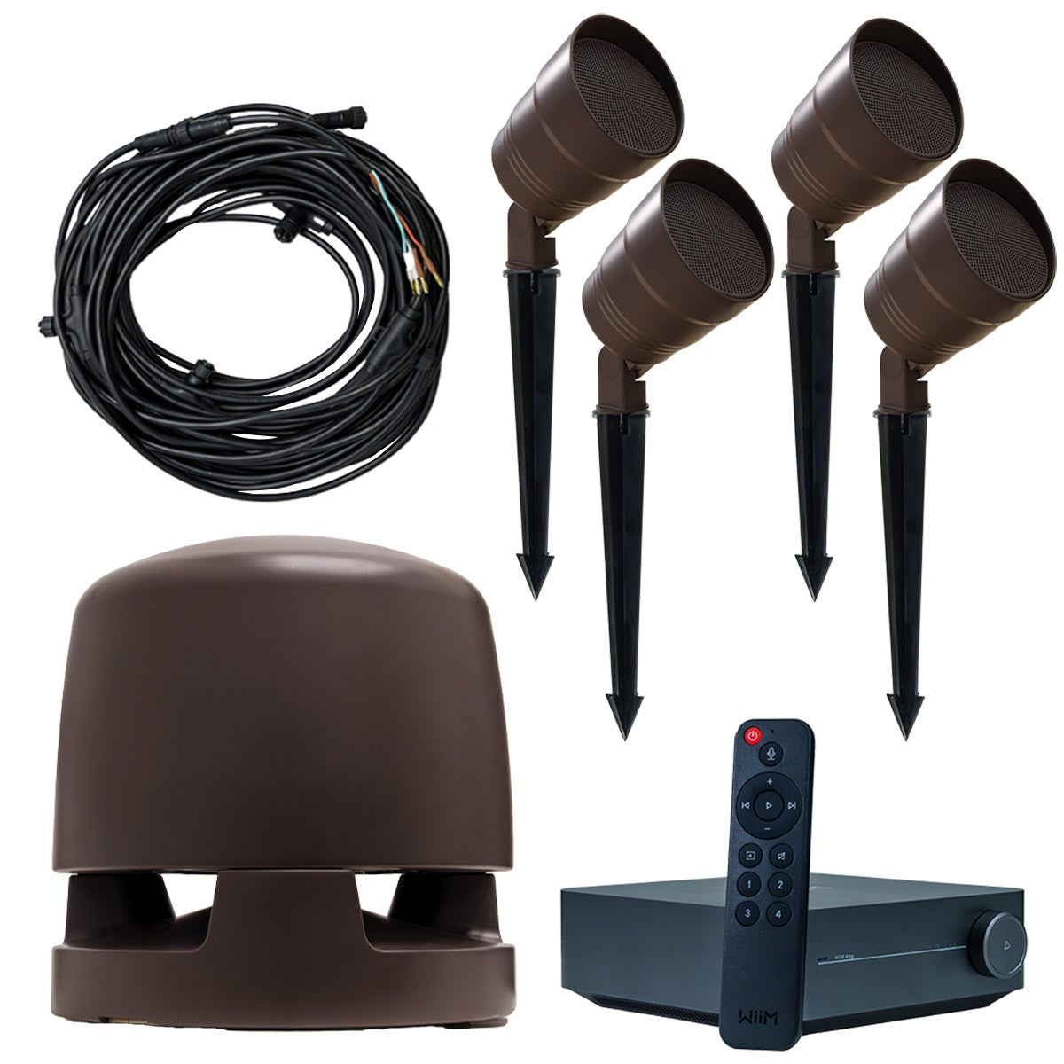 NEW - VOLT OHM 4.1 Outdoor Audio System with Amplifier, Powered by WiiM
