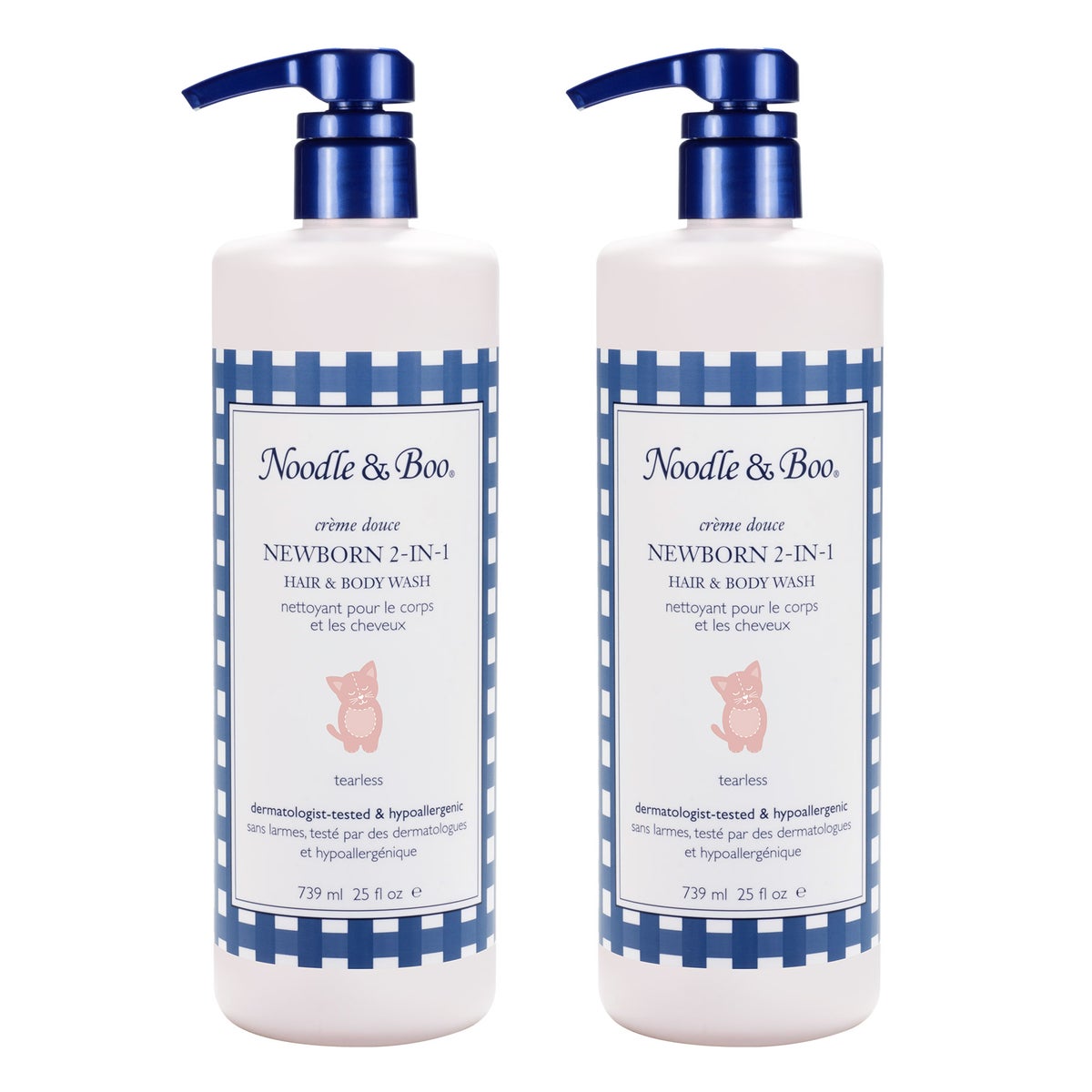 NEW - Noodle & Boo Newborn 2-in-1 Hair & Body Wash, 25 fl oz, 2-pack