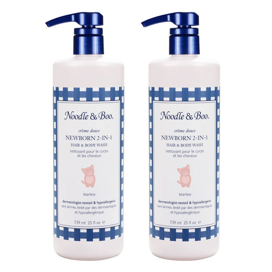 NEW - Noodle & Boo Newborn 2-in-1 Hair & Body Wash, 25 fl oz, 2-pack