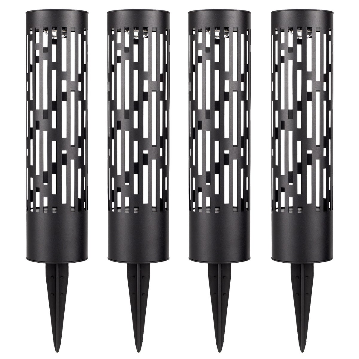 Rotating Solar Bollard Lights, 4-pack