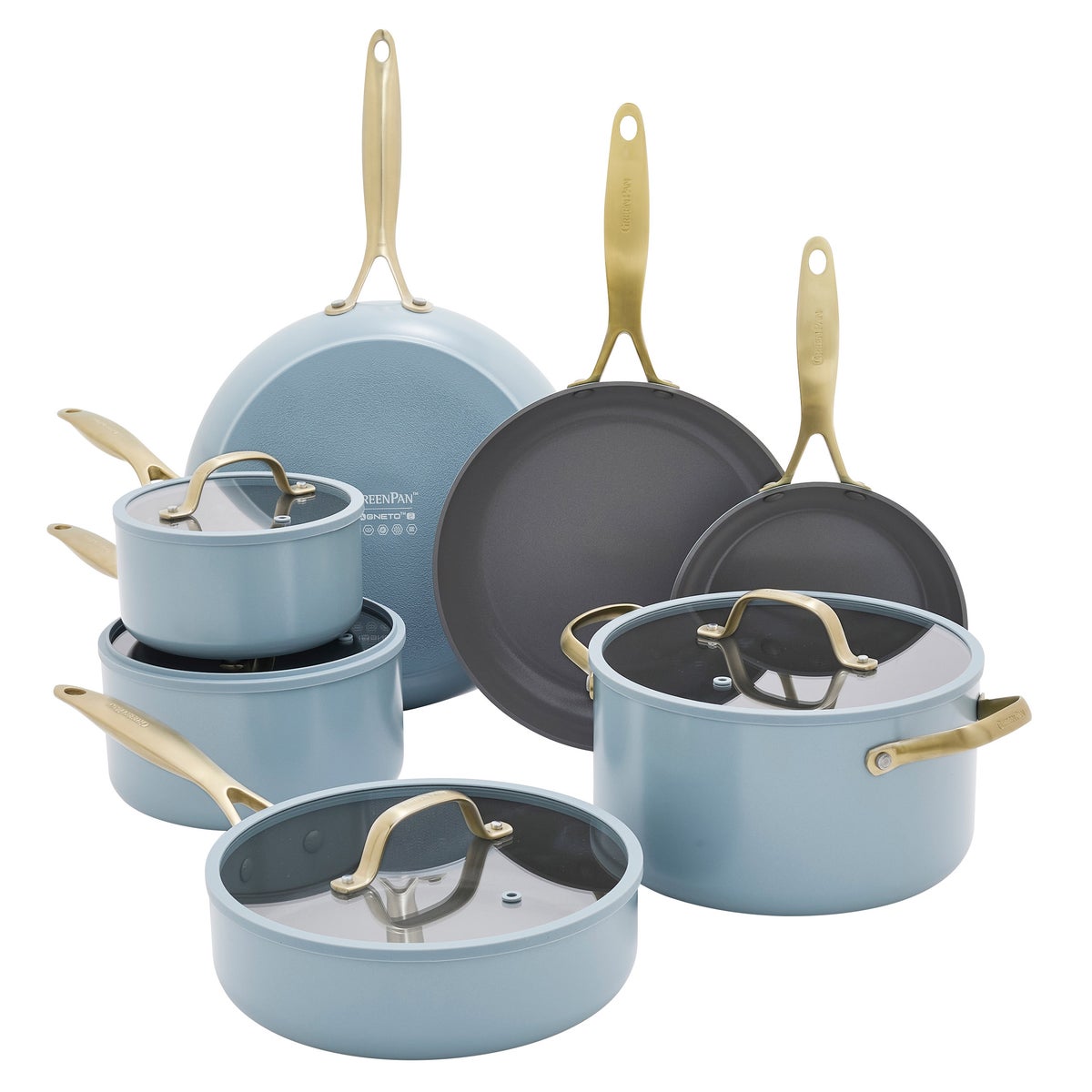 New- GreenPan Jewel Pro 11-piece Cookware Set