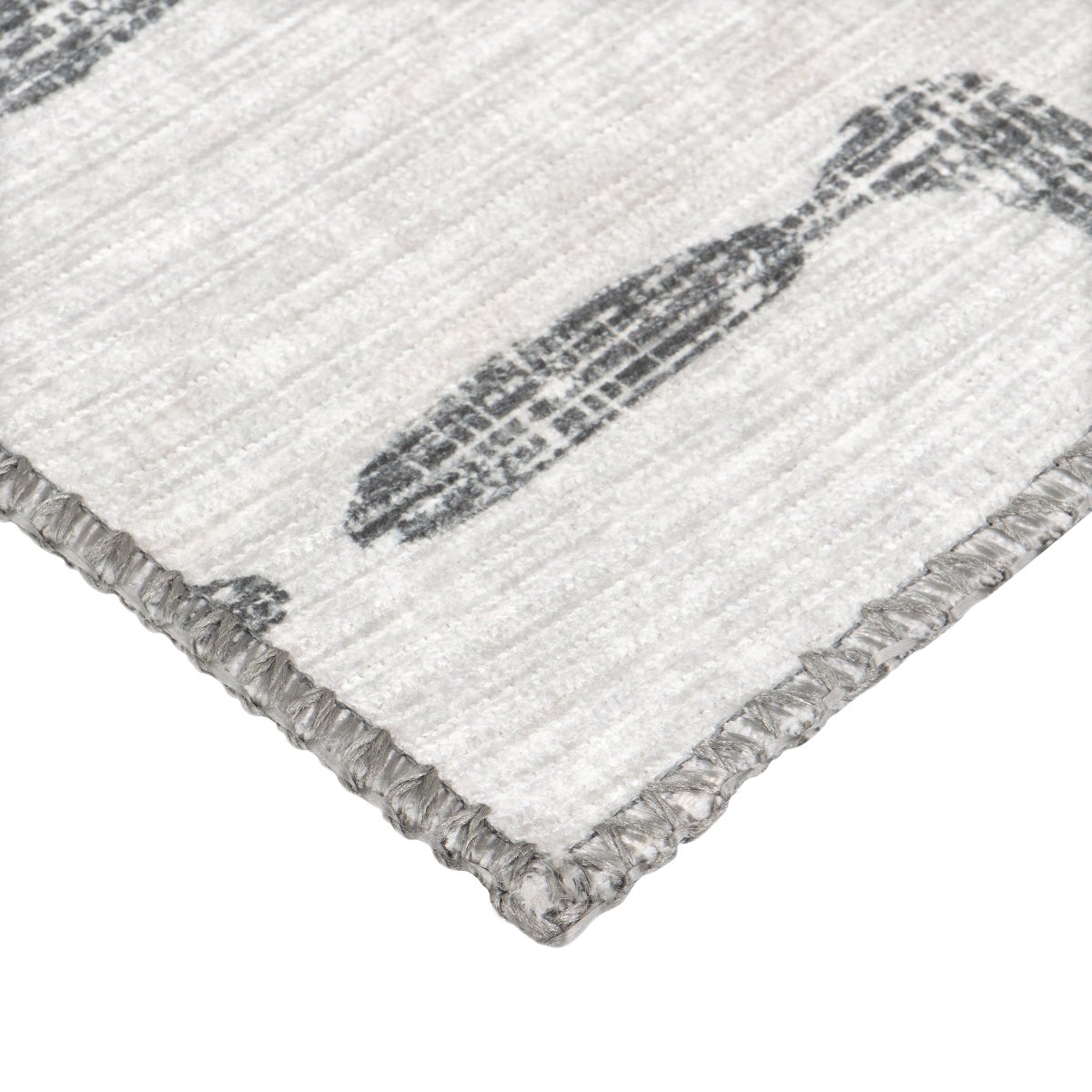 Apache Chenille Runner Rug, Modern Gray, 2' x 8'
