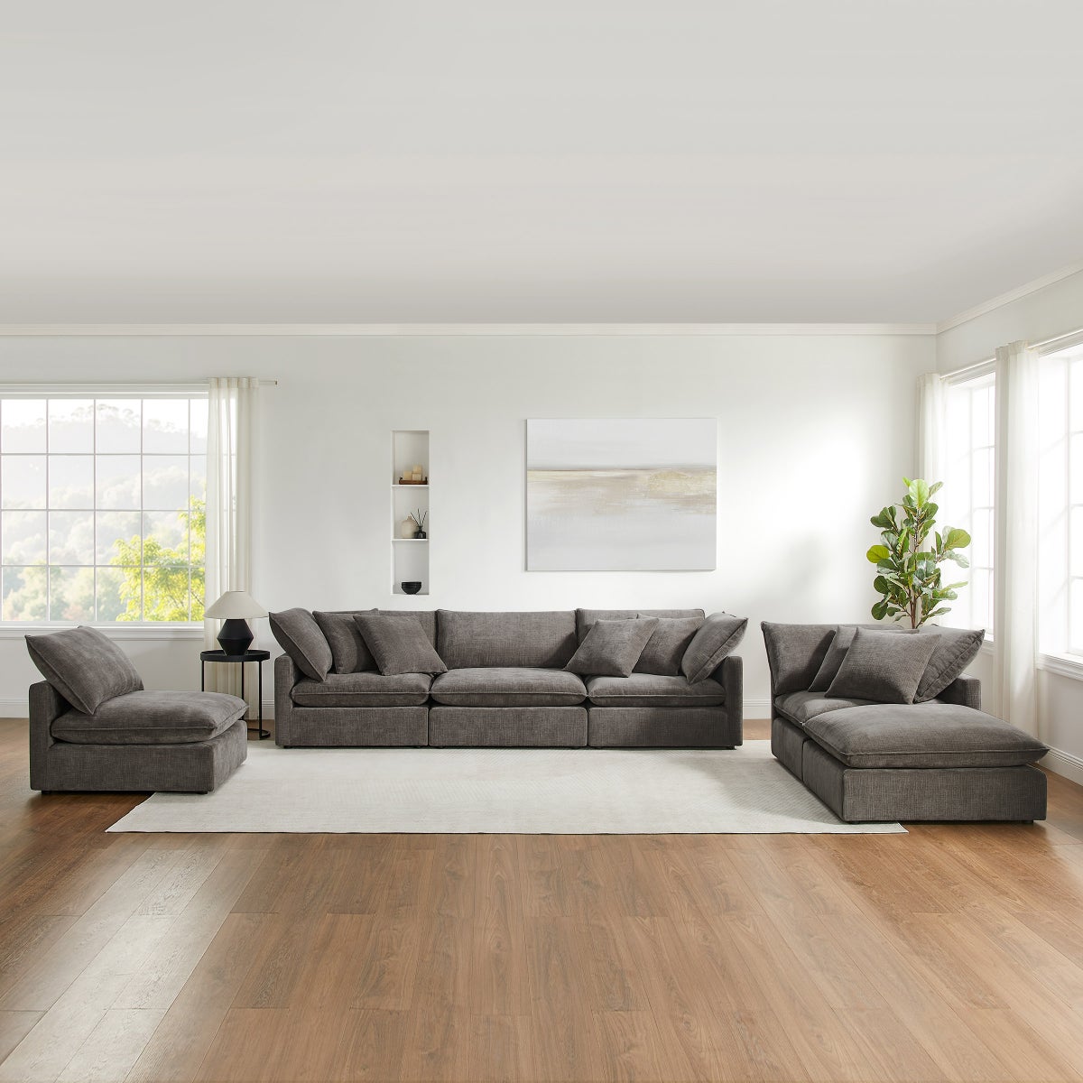 Mira 6-piece Fabric Modular Sectional