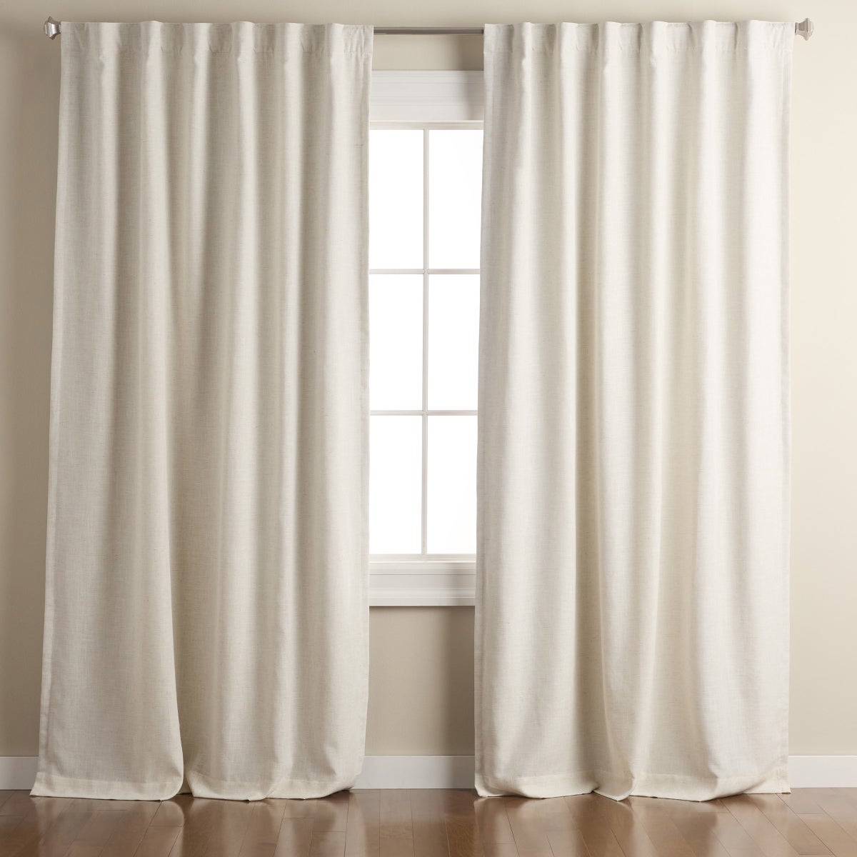 Town & Country Arlo Linen Texture Blackout Curtains, 2-pack