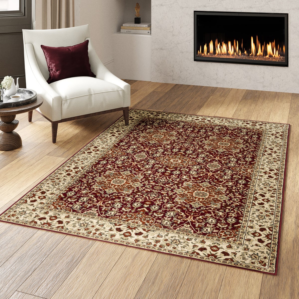 Thomasville Timeless Classic Area Rug Collection, Marnie Red, Rug Size: 5 ft. 3 in. by 7 ft. 5 in.